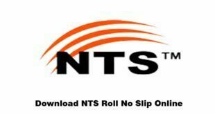 NTS Roll Number Slip Download - www.nts.org.pk