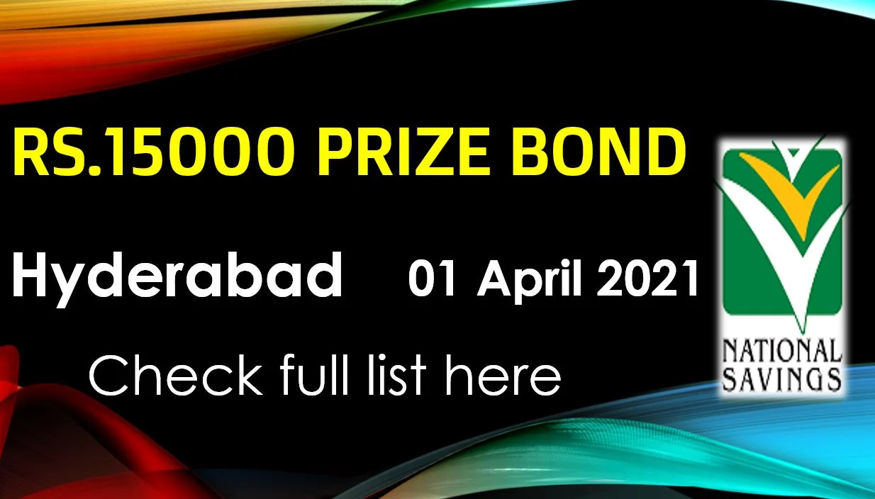 Rs. 15000 Prize bond list 01 April 2021 Draw #86 Hyderabad Result Check online