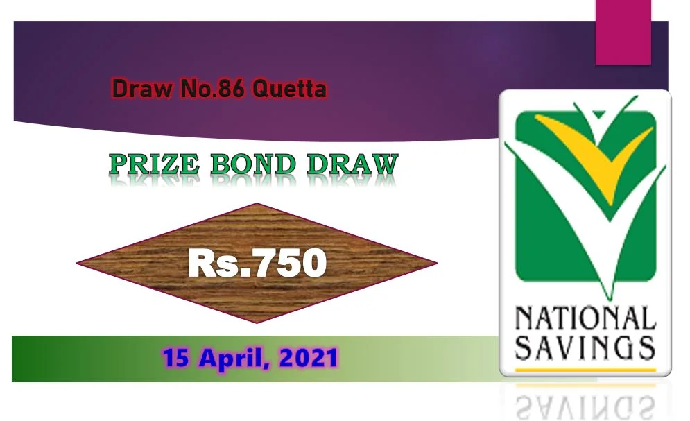 Rs. 15000 Prize bond list 01 April 2021 Draw #86