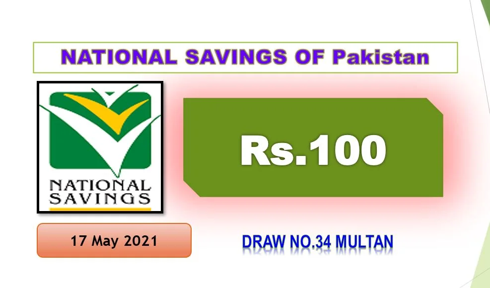 Rs. 100 Prize bond list 17 May 2021 Draw #34 Multan Result Check online