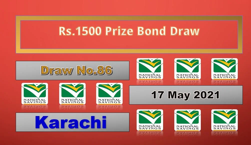 Rs. 1500 Prize bond list 17 May 2021 Draw #86