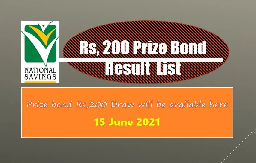 National Savings Rs. 200 Prize bond full #86 draw Tuesday list June 2021 Peshawar