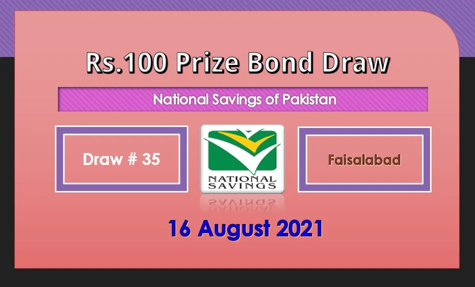 Rs. 100 Prize bond list 16 August 2021