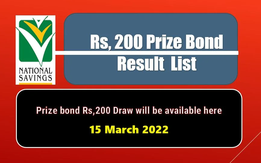 Rs. 200 Prize bond list 15 March 2022 Draw #89 Lahore Result Check online