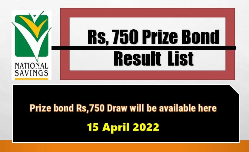 Rs. 750 Prize bond list 15 April 2022 Draw #90 Karachi Result Check online