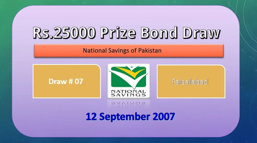 Rs. 25000 Premium Prize bond list 12 September 2022 Draw #07 Faisalabad Result Check online 1 Rs. 25000 Premium Prize bond list 12 September 2022 Draw #07 Faisalabad Result Check online