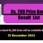 Rs. 200 Prize bond list 15 December 2022 Draw #92 Faisalabad Result Check online