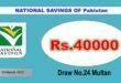 Rs. 40000 Prize bond list 10 March 2023 Draw #24 Multan Result Check online