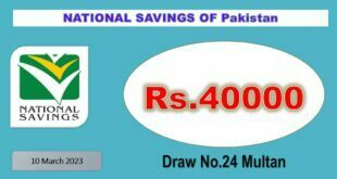 Rs. 40000 Prize bond list 10 March 2023 Draw #24 Multan Result Check online
