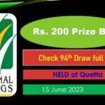 Rs 200 Prize bond list 15 June 2023 Draw 94 Quetta Result Check online