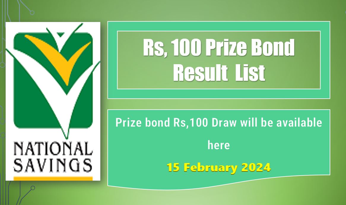 Rs. 100 Prize bond list 15 February 2024 Draw #45 Peshawar Result Check online