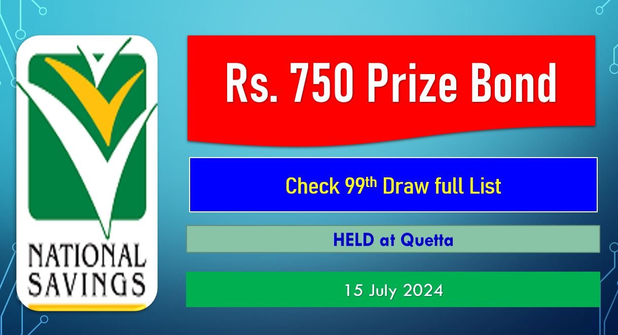 Rs 750 Prize bond list 15 July 2024