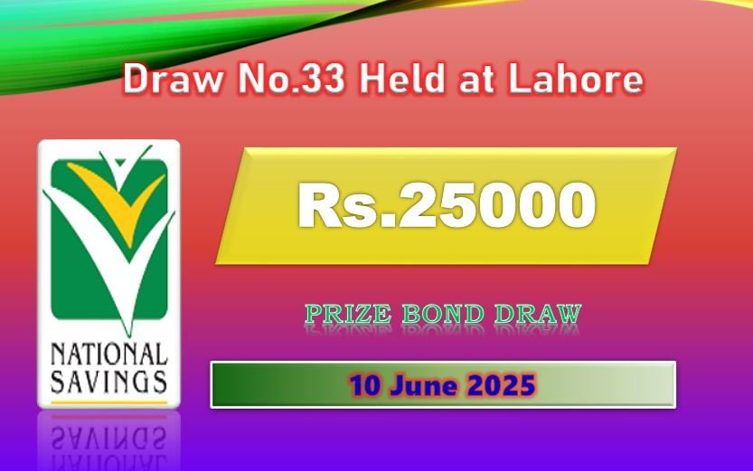 Rs. 25000 Prize bond list 10 June 2025