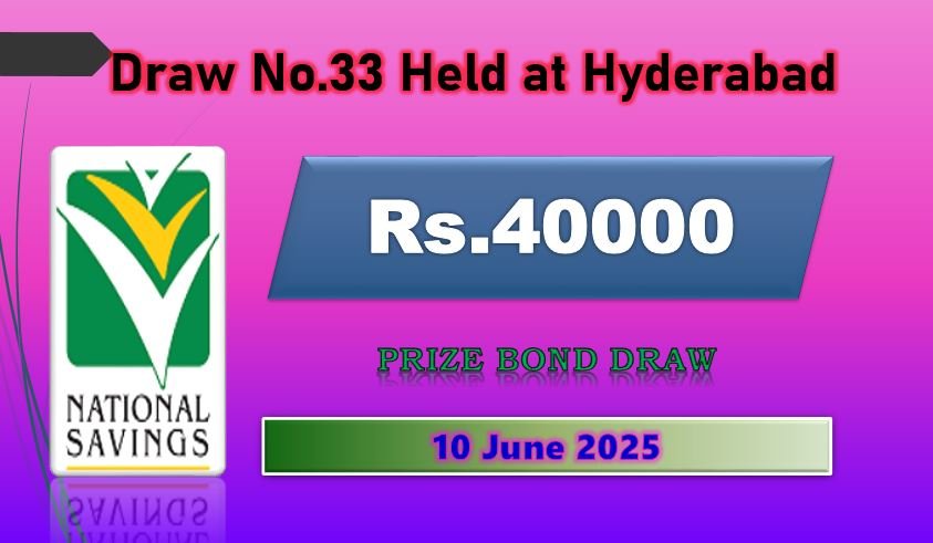 Rs. 40000 Prize bond list 10 June 2025 Draw