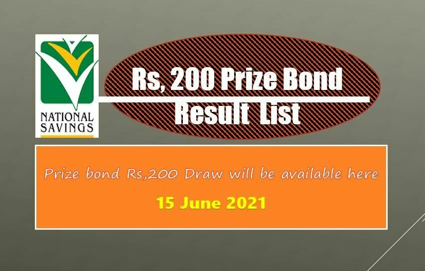National Savings Rs. 200 Prize bond full #86 draw Tuesday list June 2021 Peshawar