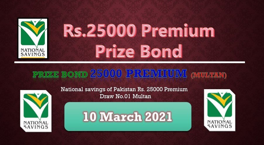 Rs. 25000 Premium Prize bond list 10 March 2021