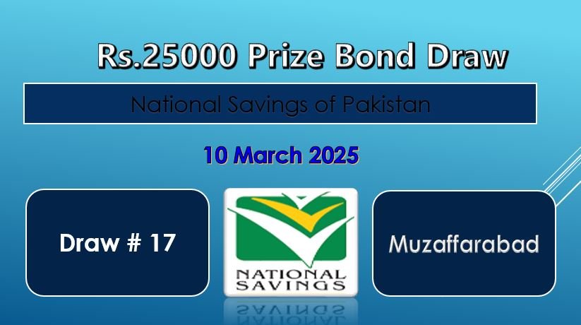 Rs. 25000 Prize bond list 10 March 2025 Draw #32