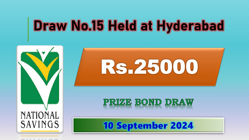 25000 Prize Bond List 2024 Draw 15 10 September