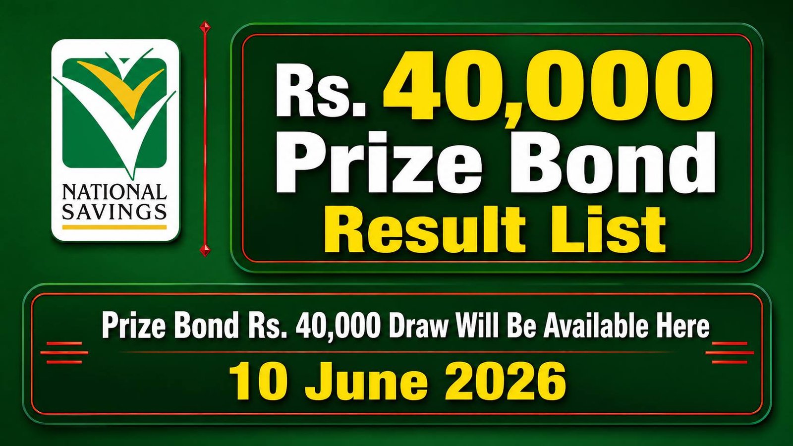 Check Rs. 40000 Prize Bond List 10 June 2026 Draw #37 Muzaffarabad online at Savings.com.pk.