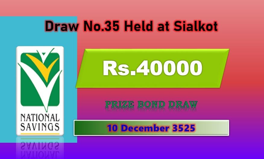 updated 40000 Prize Bond List Sialkot Draw 35 10 December 2025